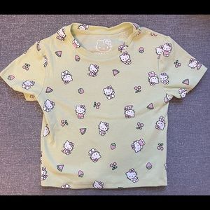 Hello Kitty lime green crop top